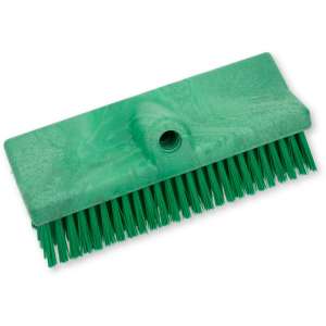 Carlisle, Sparta, 10in, Color Coded Bi-Level Scrub Brush, Polypropylene Bristles, Green