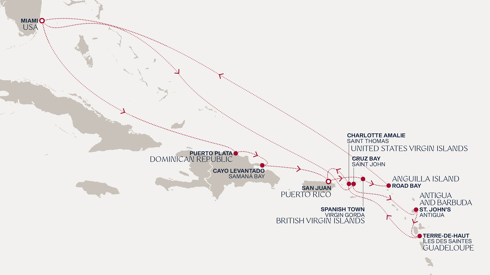 Itinerary map