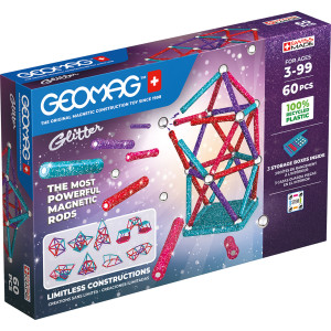 Glitter Magnetic Panels Building Set, 60 Pieces