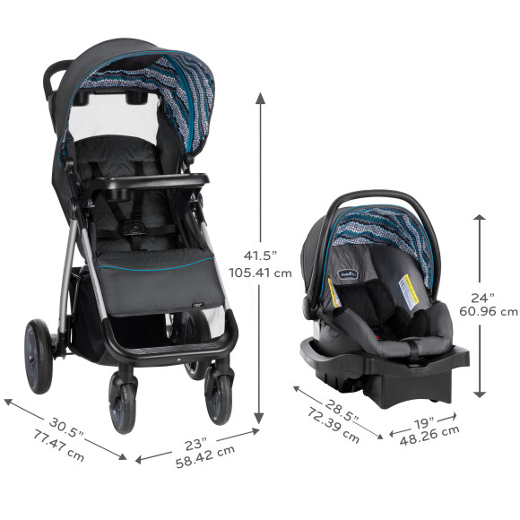 Clover Sport Travel System with LiteMax Infant Car Seat Specifications