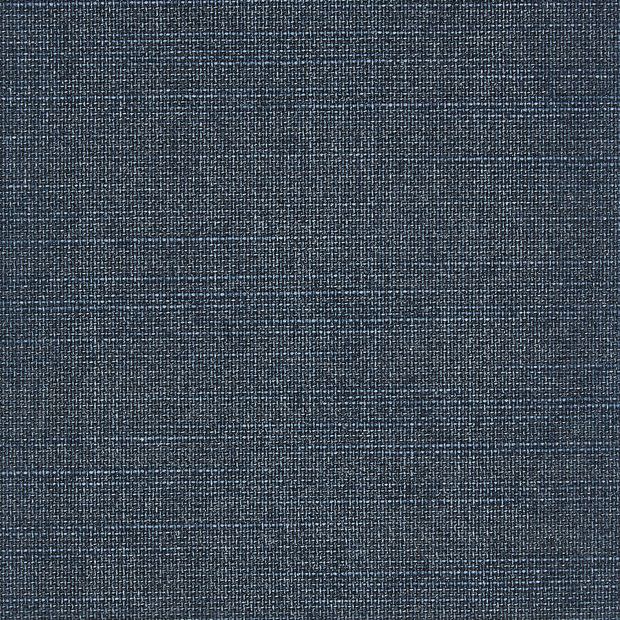 Blue-grey woven fabric, tight crosshatch weave with lighter-blue flecks, lying flat and evenly lit in a close-up view of a textile swatch.