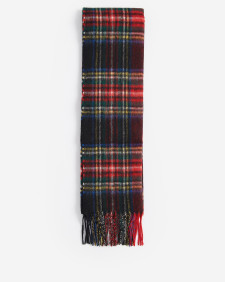 New Check Tartan Scarf Black Stewart