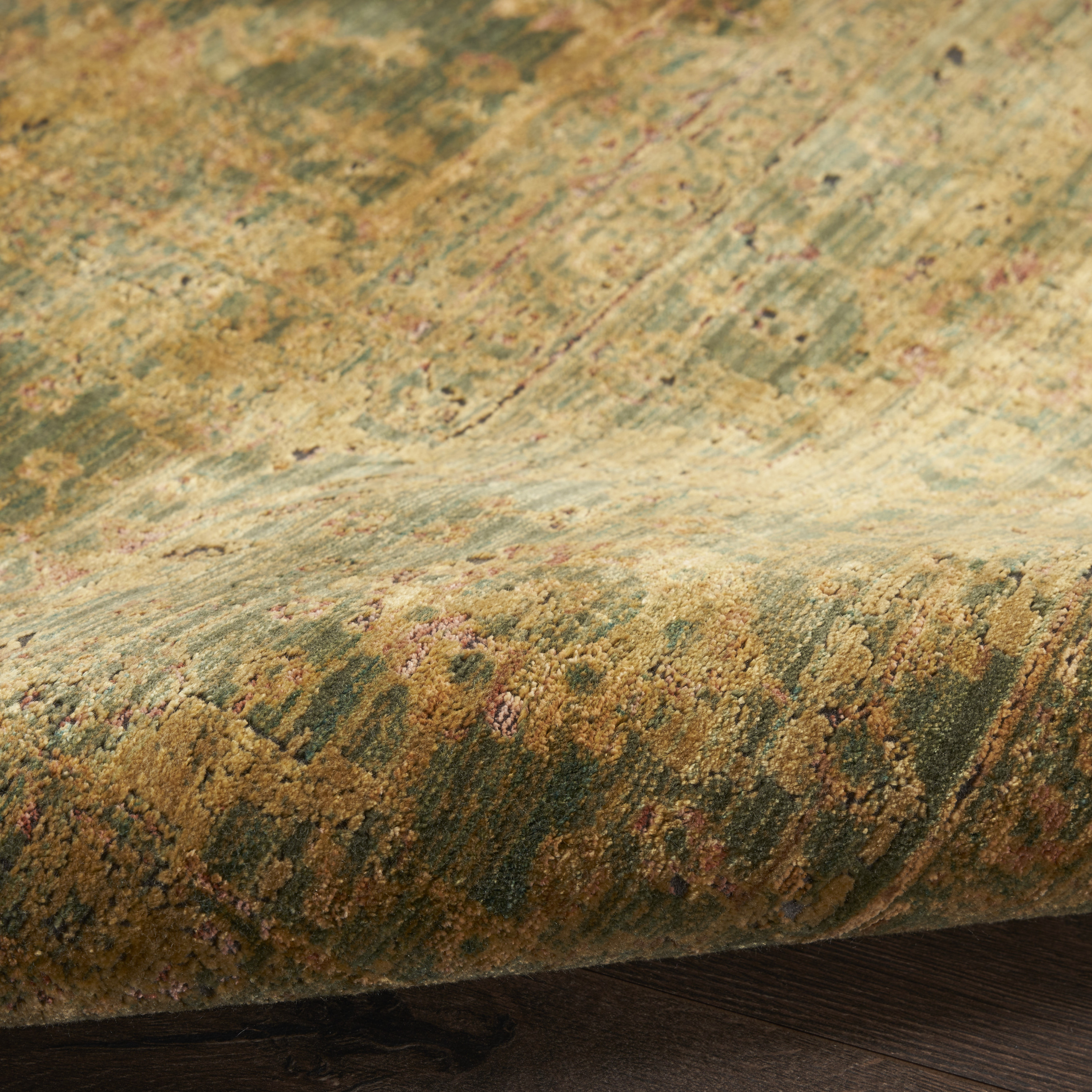 Nourison Luxurious 5'3" x 7'3" Olive Vintage Indoor Rug