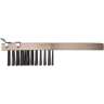 Carlisle, 5.50in, Heavy-Duty Wood Handle Scraper, Steel Bristles, Tan