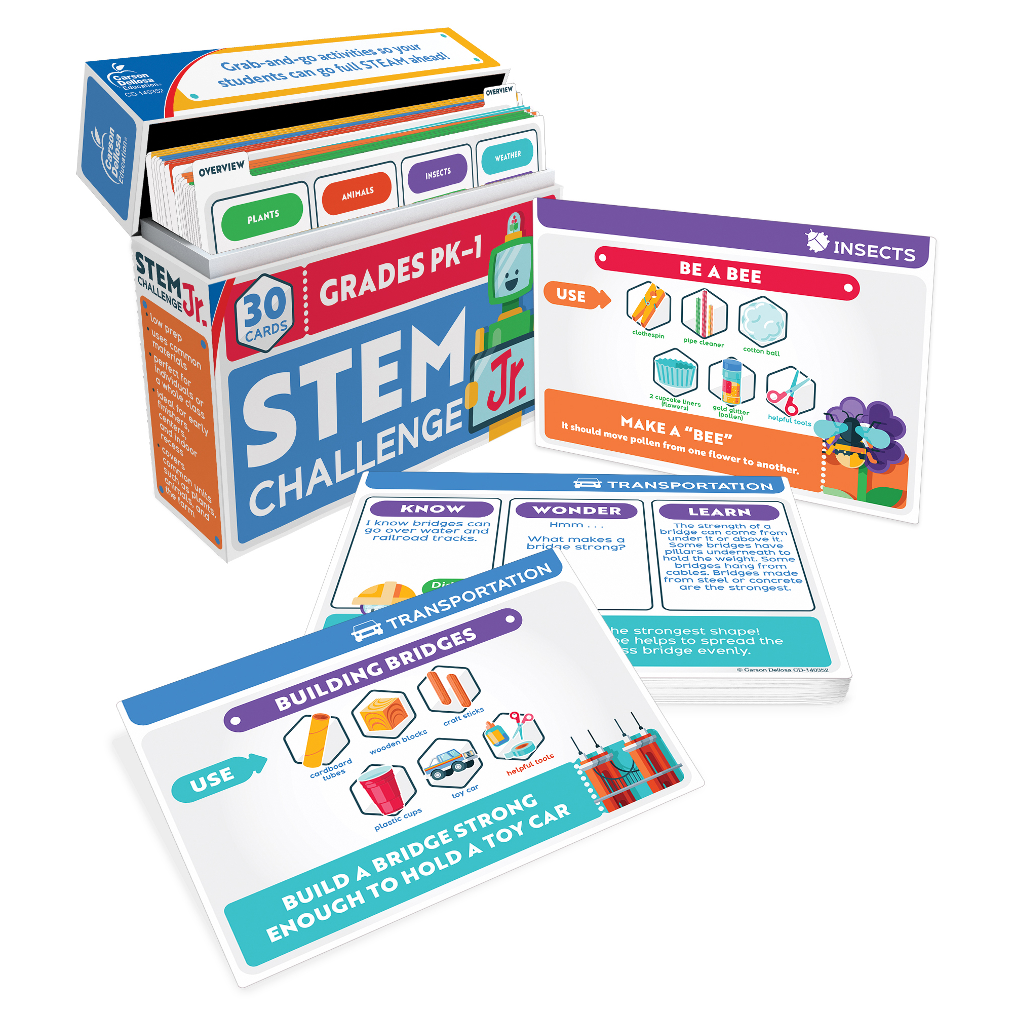 Carson Dellosa Education STEM Challenge, Jr. Learning Cards image number null