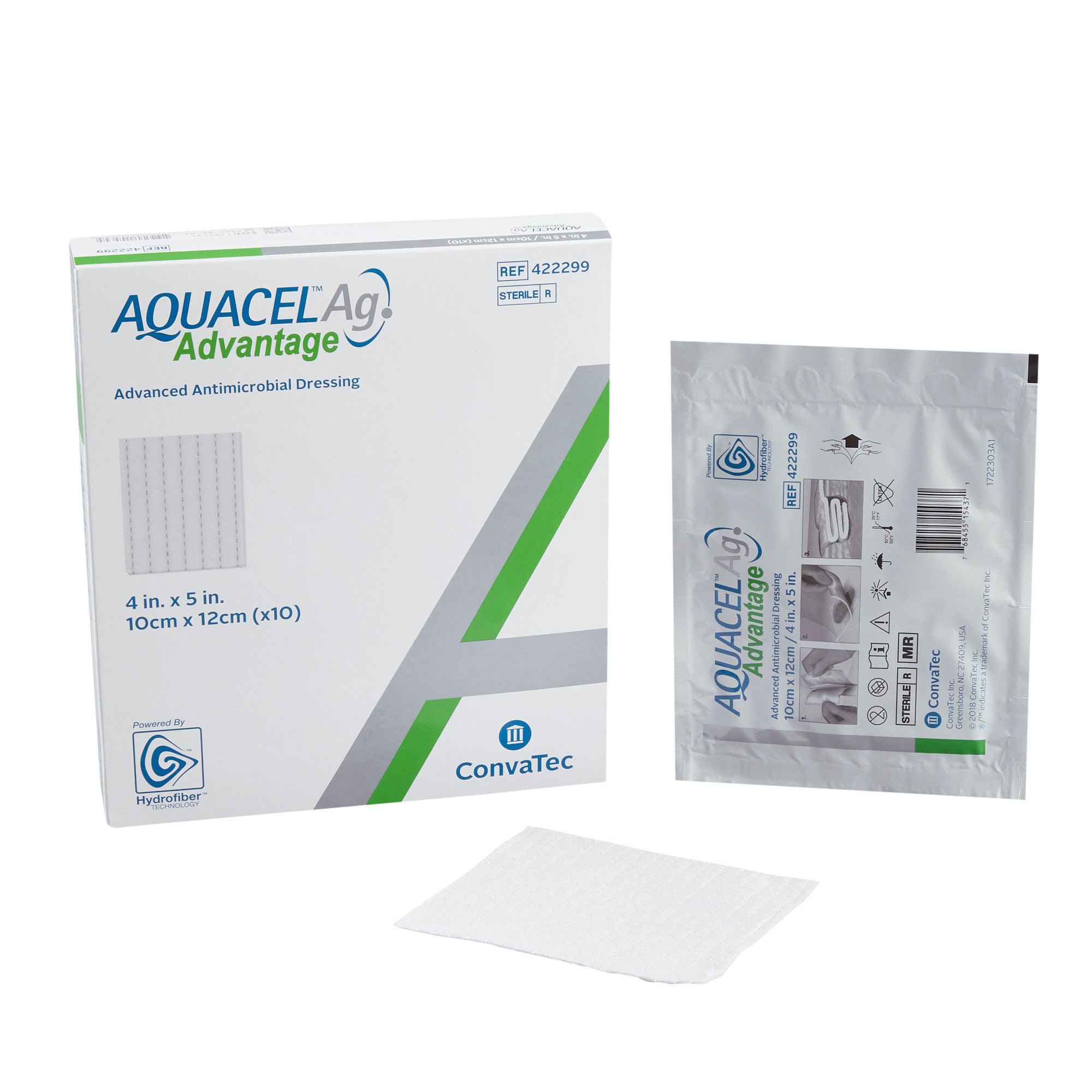 Aquacel® Ag Advantage Silver Dressing, 4 x 5 Inch