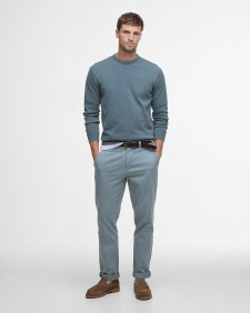 Washed Stretch Tailored Trousers Lead