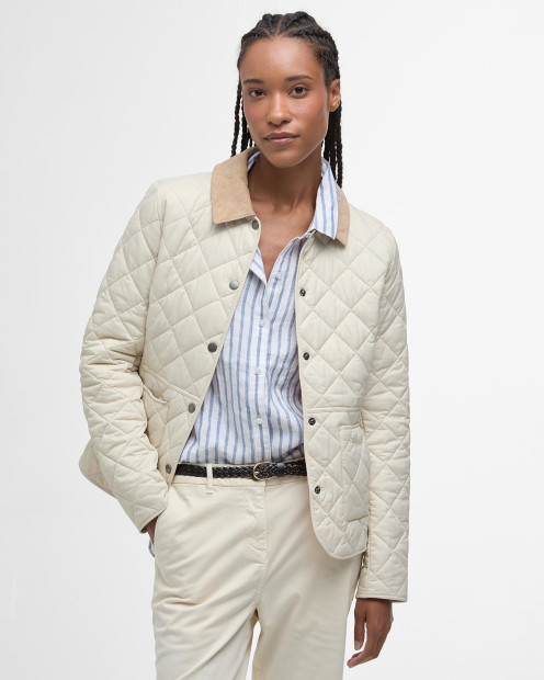 Deveron Quilted Jacket Light Pearl/Pale Pink