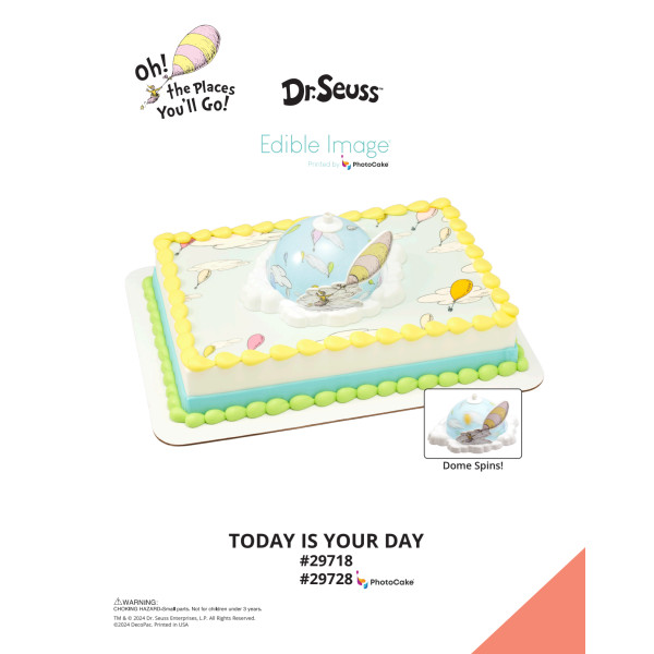 Oh, the Places You'll Go! Today is Your Day The Magic of Cakes® PhotoCake® Enhanced Background Page