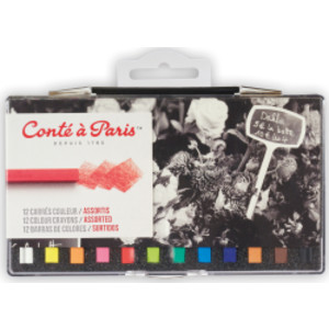 Carrés Couleur Pastel Crayons, Assorted Colors, Set of 12