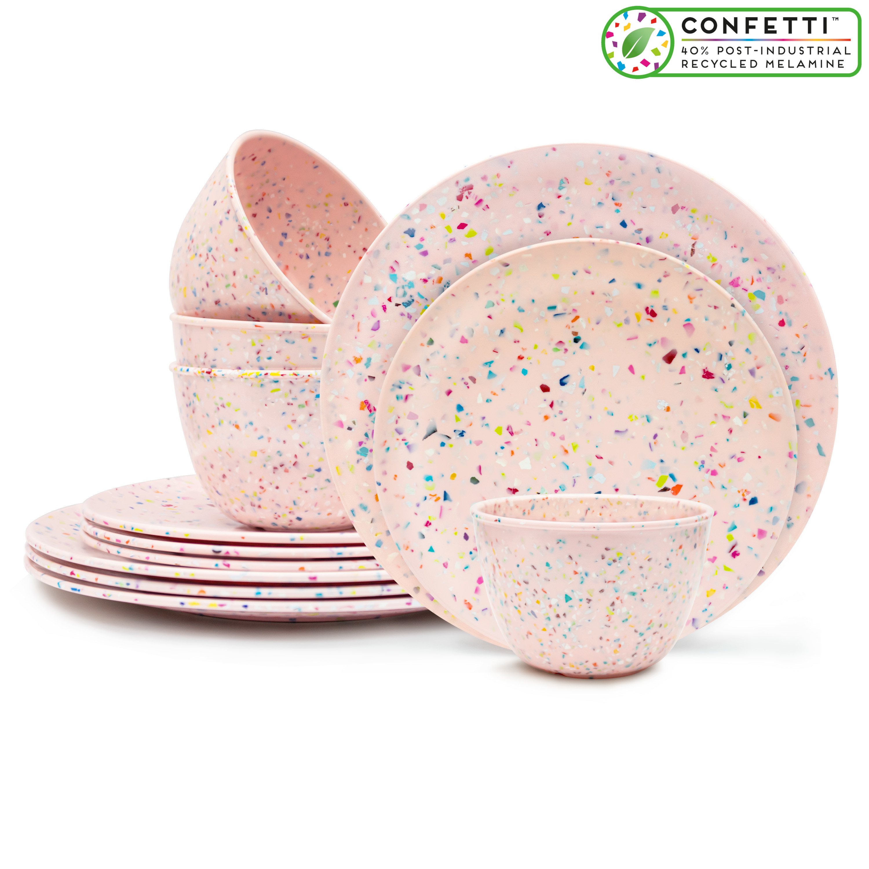 Confetti Dinnerware Set, Multicolored, 12-piece set slideshow image 1 Confetti Dinnerware Set, Multicolored, 12-piece set slideshow image 1