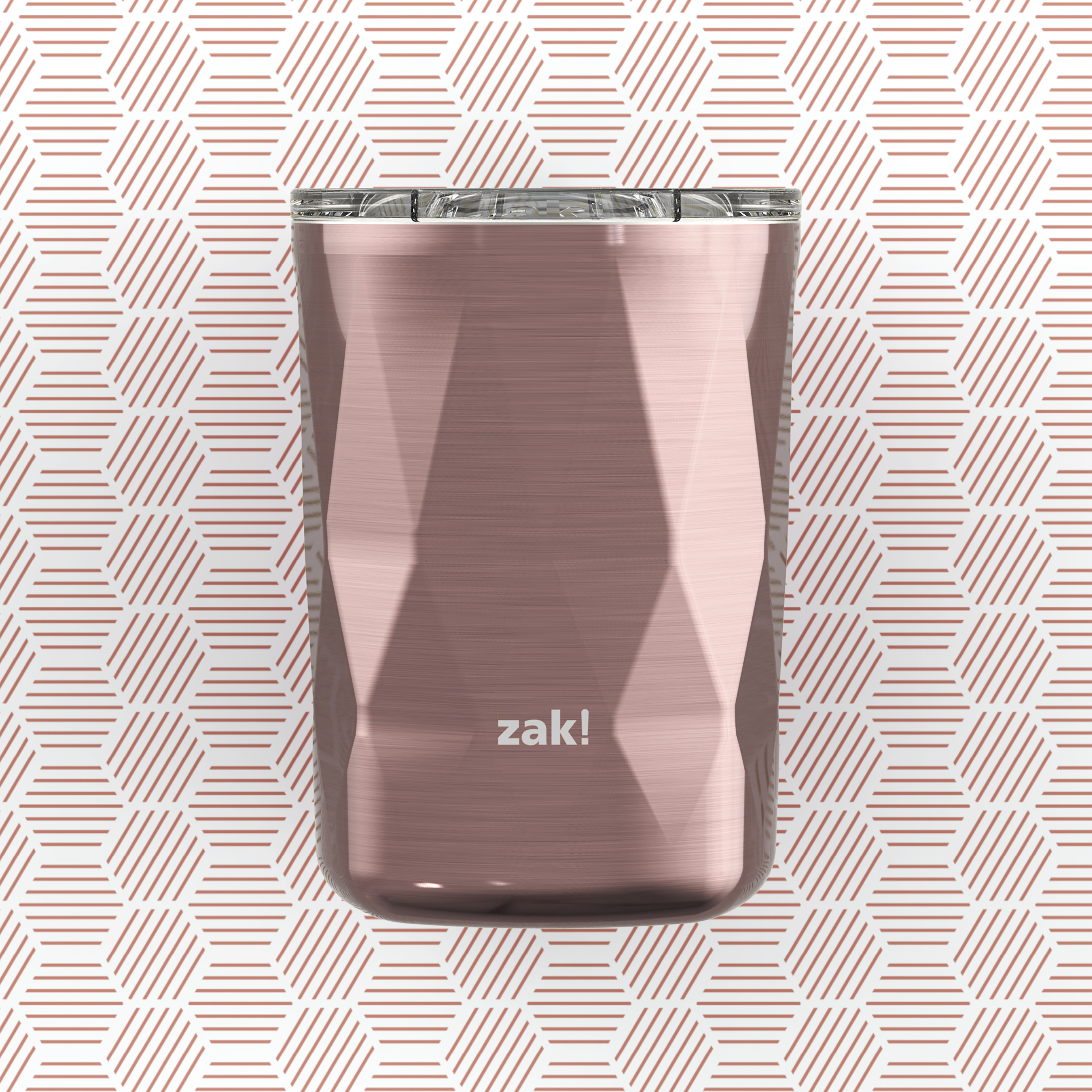 Fractal 13 ounce Vacuum Insulated Stainless Steel Tumbler, Rose Gold slideshow image 7 Fractal 13 ounce Vacuum Insulated Stainless Steel Tumbler, Rose Gold slideshow image 7