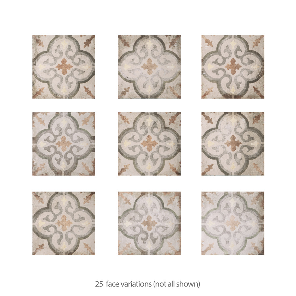 D’Anticatto Decor Palazzo 8-3/4 in. x 8-3/4 in. Porcelain Floor and Wall Tile