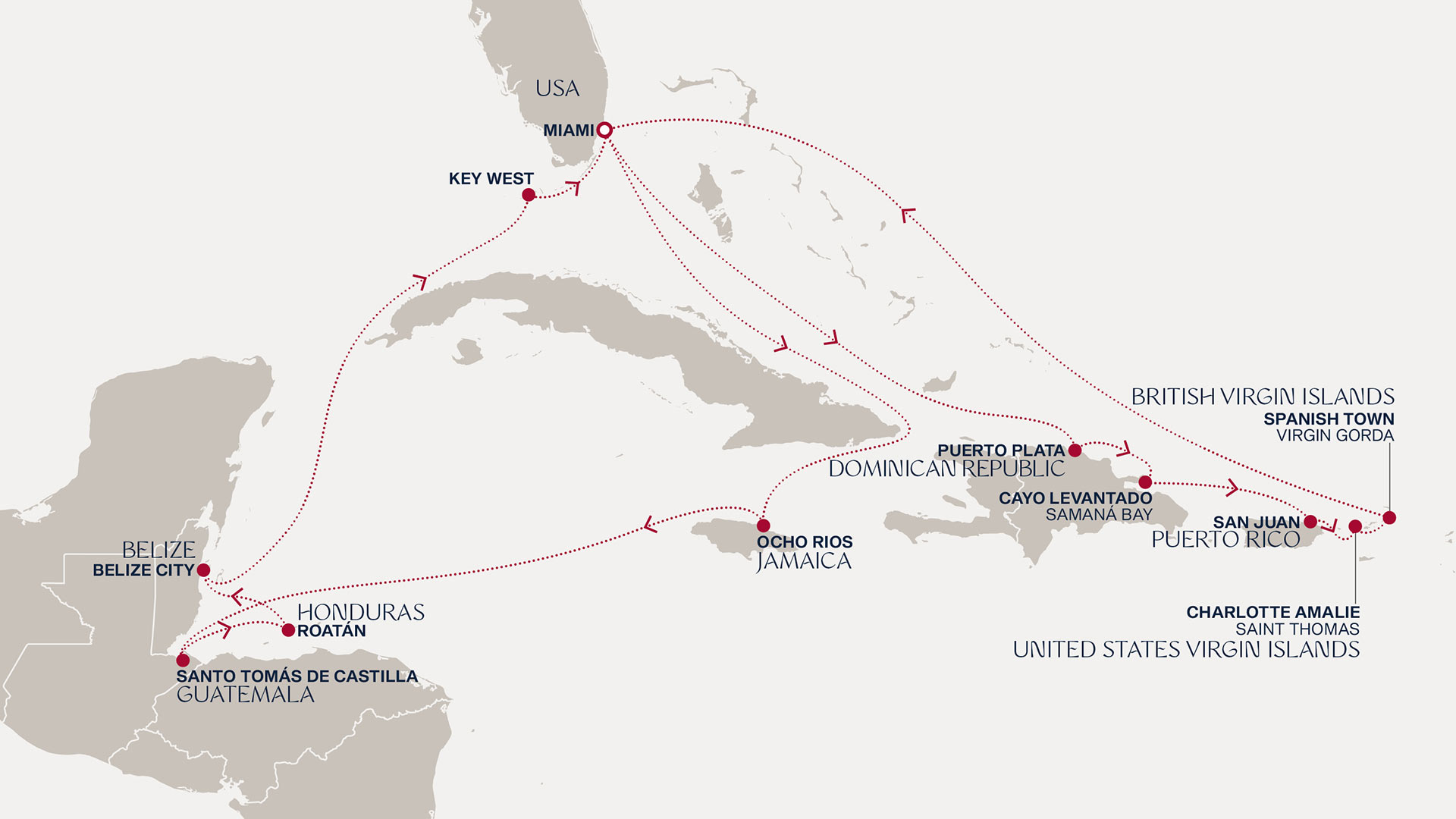 Itinerary map