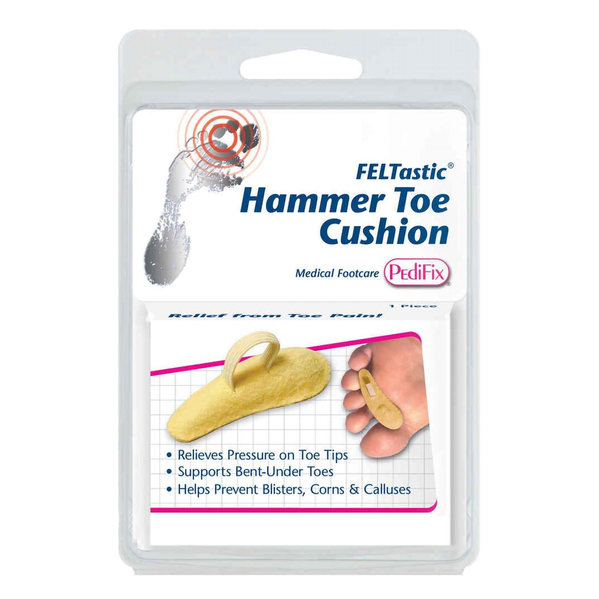 Pedifix CUSHION, HAMMER TOE W/ADJ TOE LOOP LT LG (1/PK)
