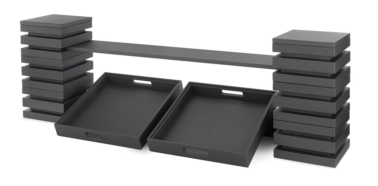 Kit de presentación de dos niveles o dos bandejas 40x40 cm Kit de presentación CUBIC