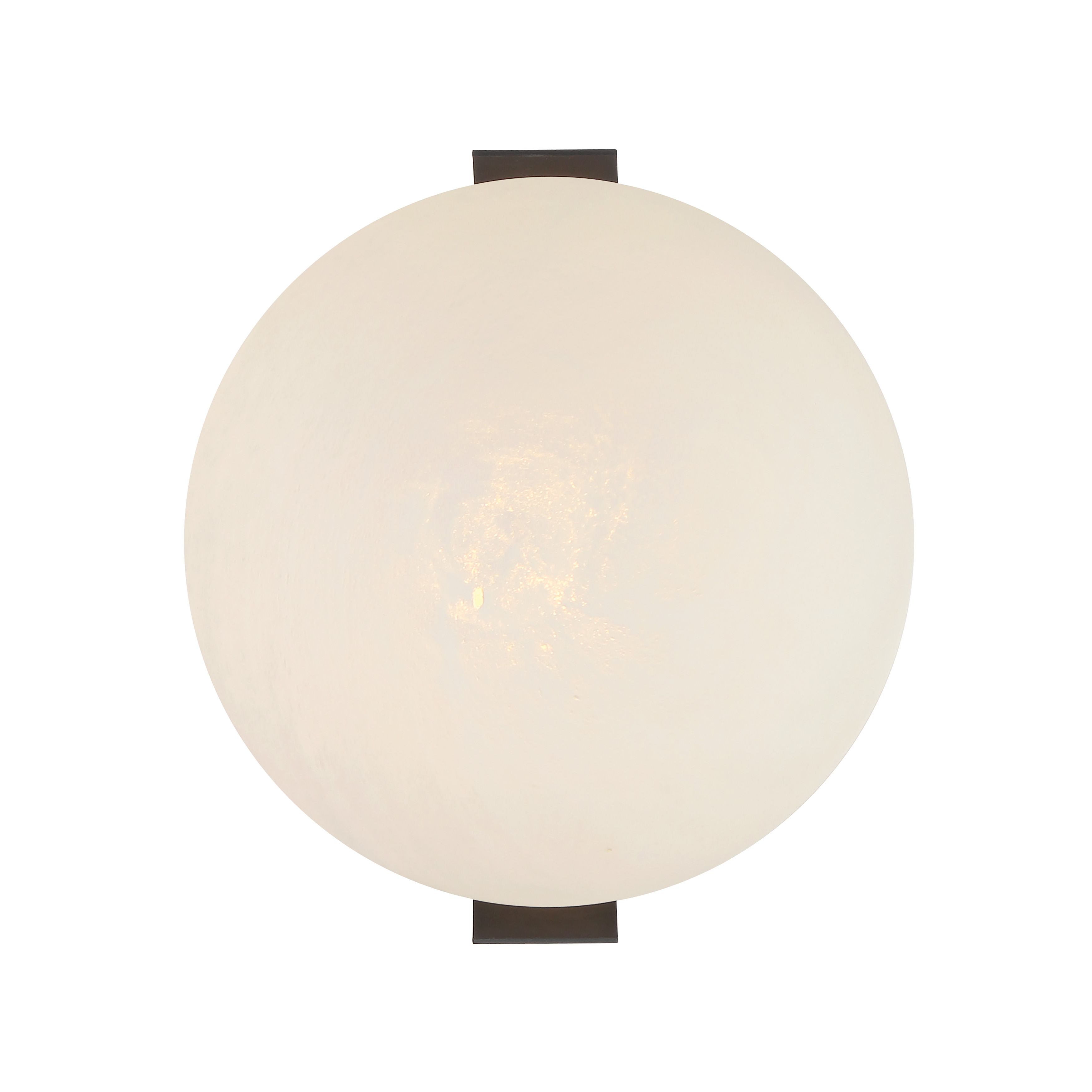 The Vino wall sconce delivers sophisticated lighting in a compact 8.5" profile. Dark bronze finish paired with etched alabaster glass creates warm, diffused illumination perfect for intimate spaces and hallways. - alternate view