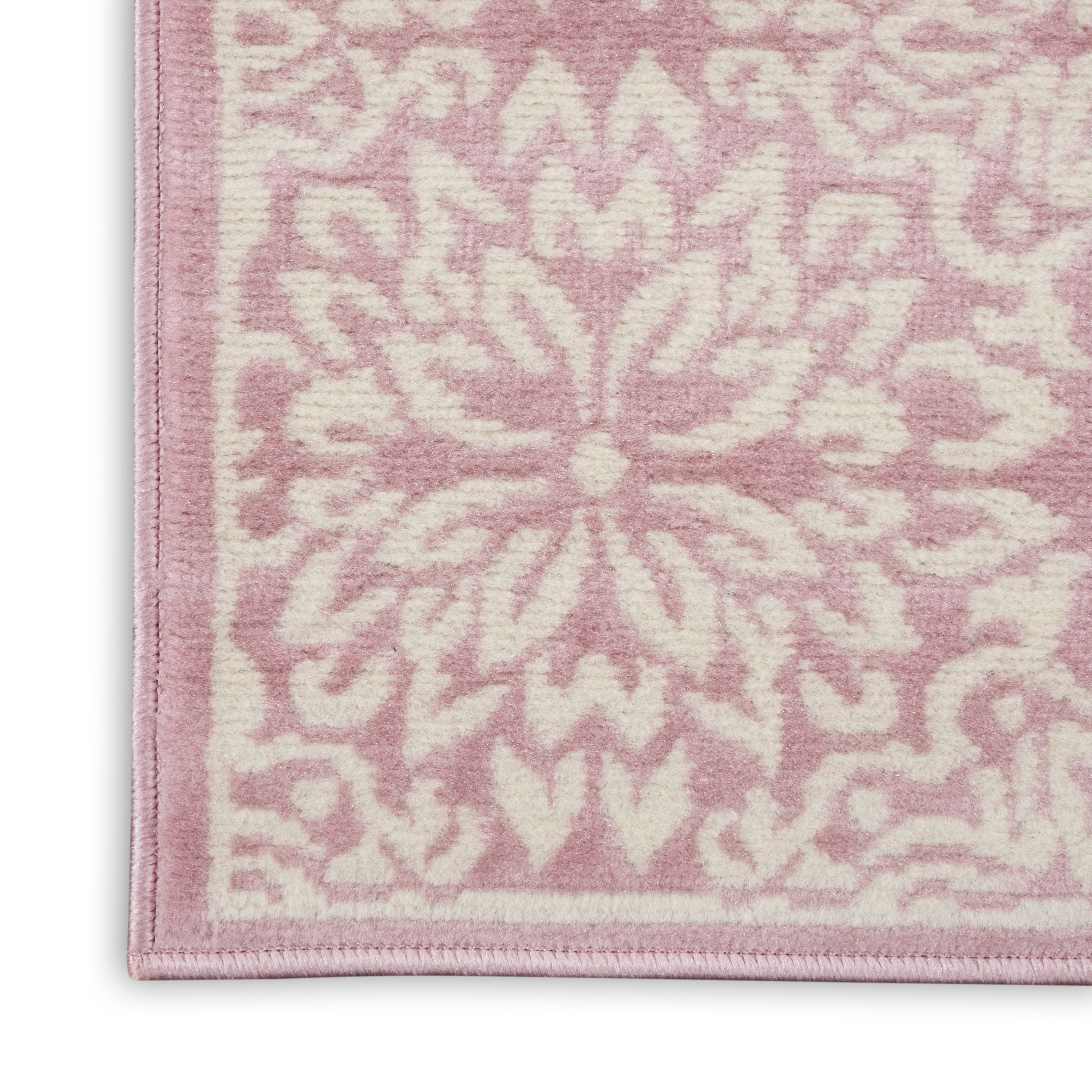 Nourison Jubilant 2' x 4' Ivory Pink Farmhouse Indoor Rug
