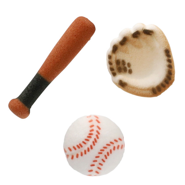 Baseball Assortment - Red 3 Free Dec-Ons® Decorations