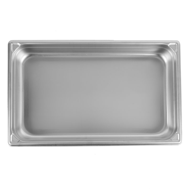 Full-size 2 ½-inch-deep Super Pan® heavy-duty stainless steel transport pan