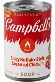 Spicy Buffalo-Style Cream of Chicken Soup