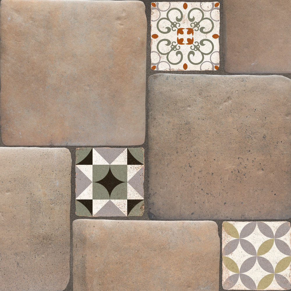 Benisa Marelle Teja with Aida Taco 11-7/8 in. x 17-3/4 in. Porcelain Floor and Wall Tile