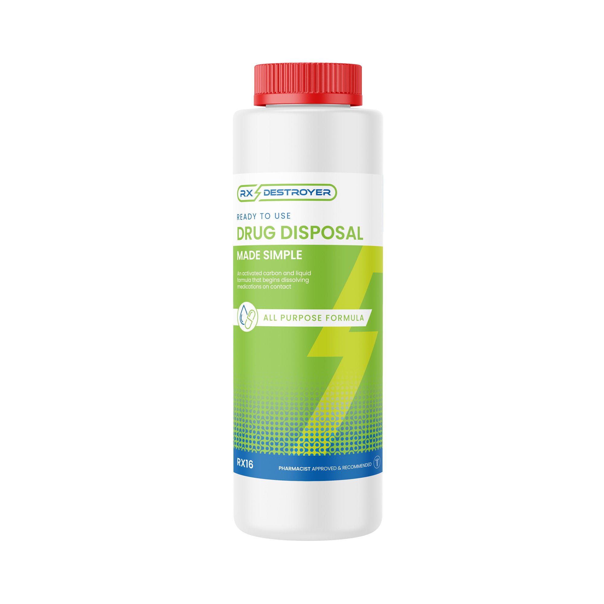 Rx Destroyer™ Pharmaceutical Disposal System, 16-ounce bottle