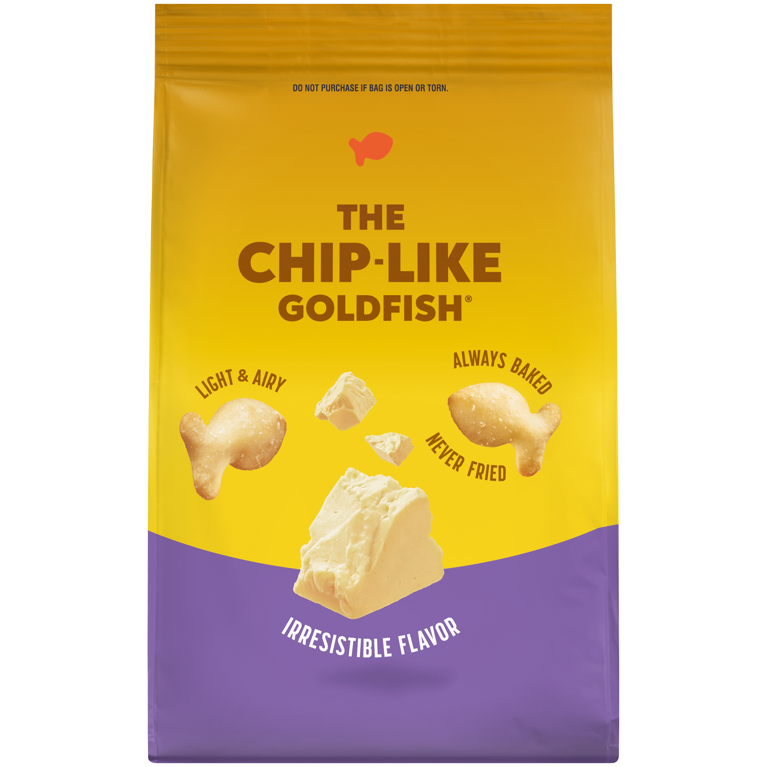 Goldfish® White Cheddar Baked Snacks, 4.8 oz, bag - Back Image