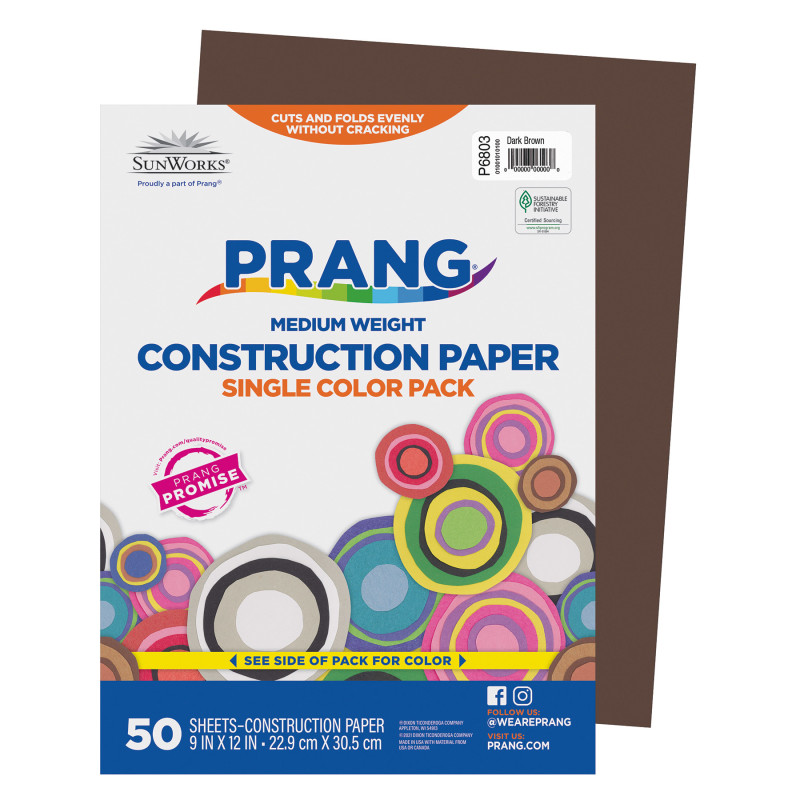 Construction+Paper%2C+Medium+Weight%2C+Dark+Brown%2C+9%26quot%3B+x+12%26quot%3B%2C+50+Sheets