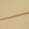 Mustard-and-white chevron fabric, tightly woven, folded across the frame; pattern repeats in narrow zigzags. Close-up view showing textured weave and soft, even lighting on a flat surface.