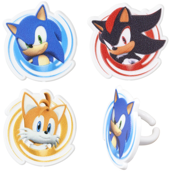 Sonic, Tails and Shadow Cupcake Rings