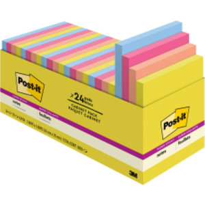 Super Sticky Notes - Summer Joy Collection - 3" x 3" Plain, 24-Pack
