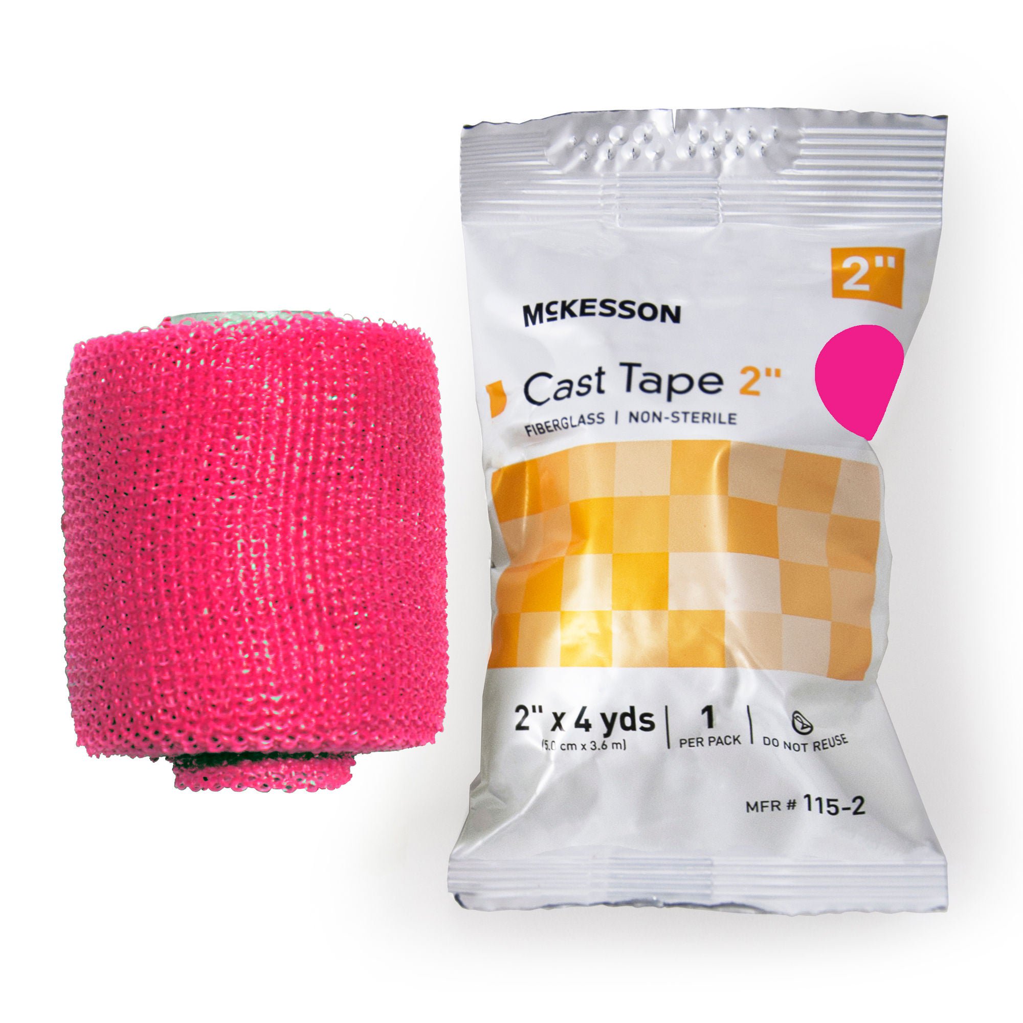 McKesson Pink Cast Tape, 2 Inch x 4 Yard