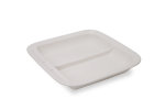 3 7/10-quart replacement round porcelain divided food pan for Intrigue® induction chafer