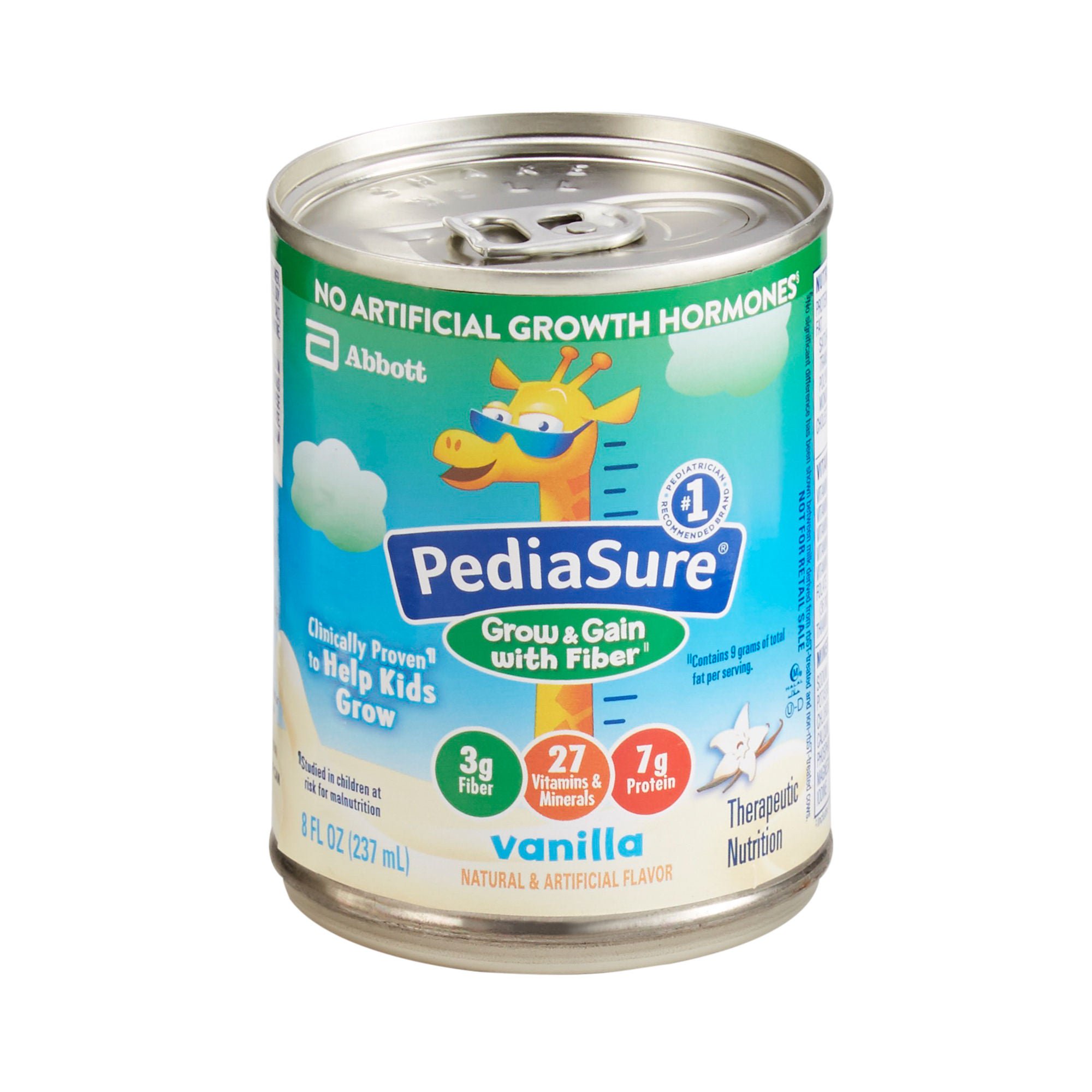 PediaSure® Grow & Gain with Fiber Therapeutic Nutrition, Vanilla, 8-ounce Can