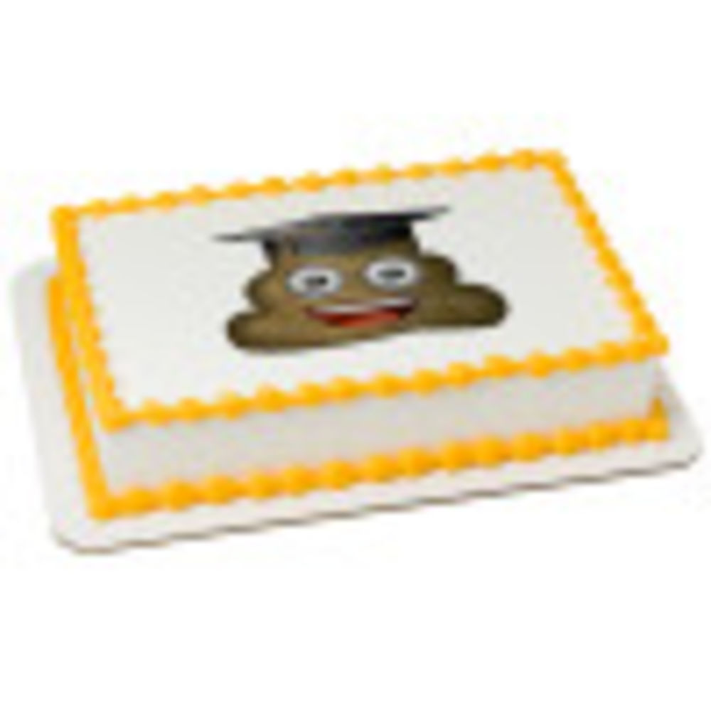 Image Cake emoji™ Smiling Poo Grad