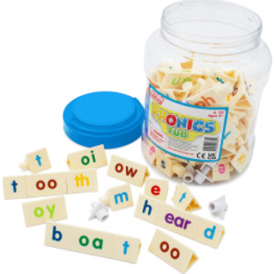 Phonics Tri-Blocks Tub, 90 Pieces