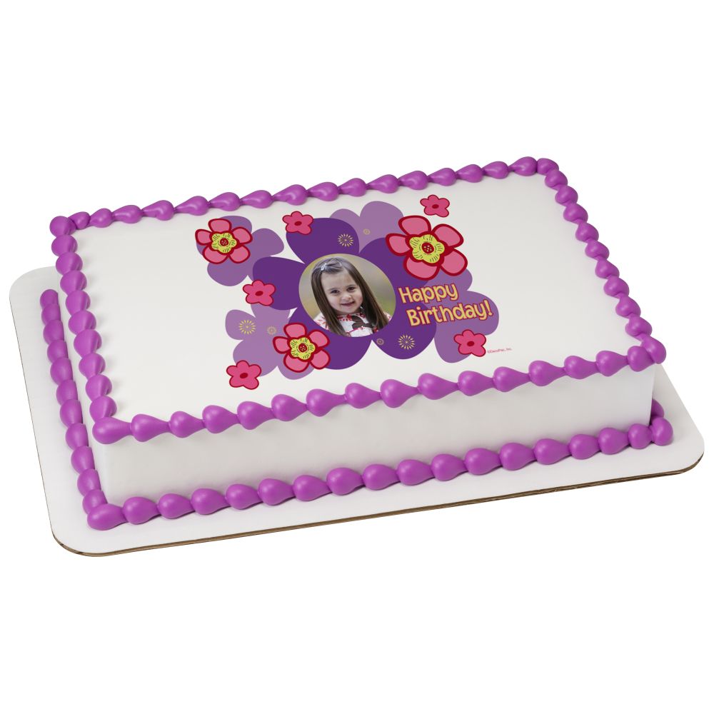 Image Cake Happy Birthday Floral