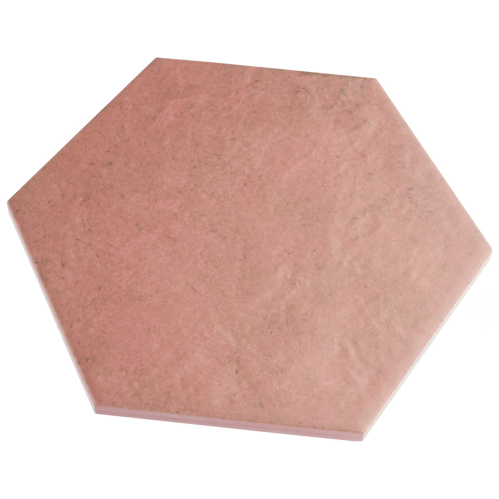 Heritage Hex Wine 7 in. x 8 in. Porcelain Floor and Wall Tile