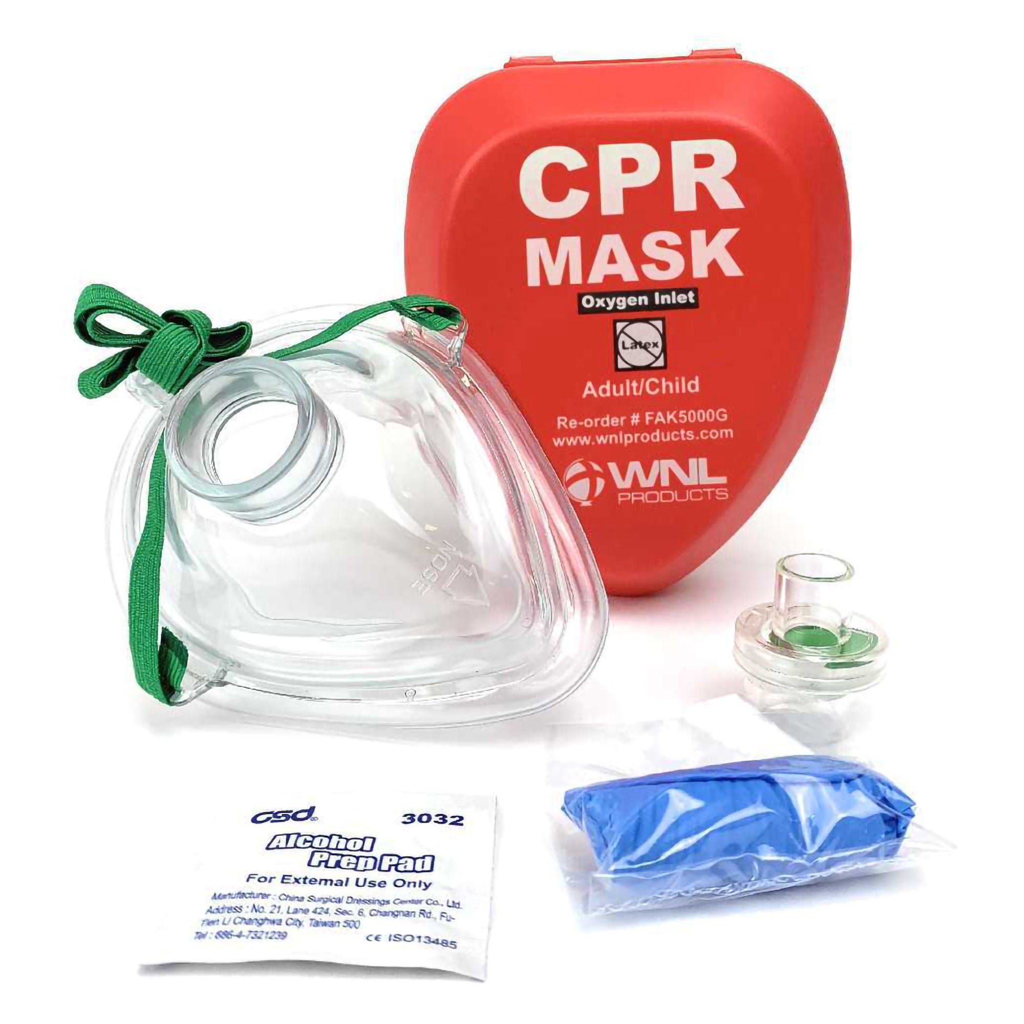 CPR Face Mask WNL 4-1/2 X 5-1/4 Z 1-3/4 Inch Single Patient Use