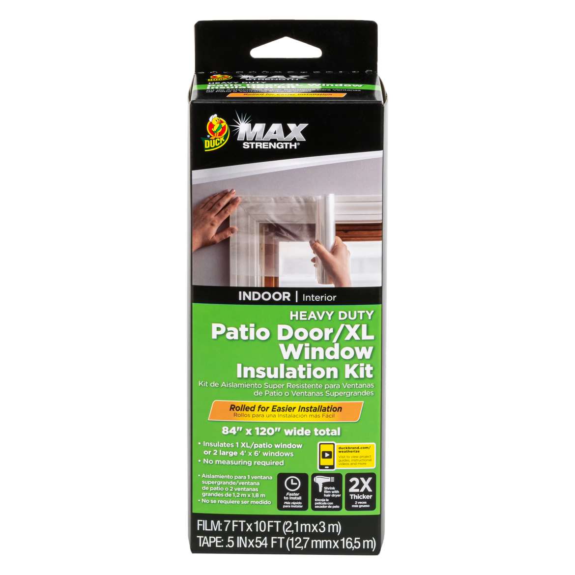 Duck® Brand Max Strength™ Rolled Window Insulation Kit - Clear, 84 in. x 120 in.