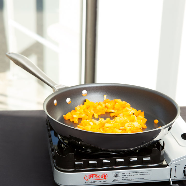 11-inch Intrigue® stainless steel fry pan with Ceramiguard® II  nonstick coating