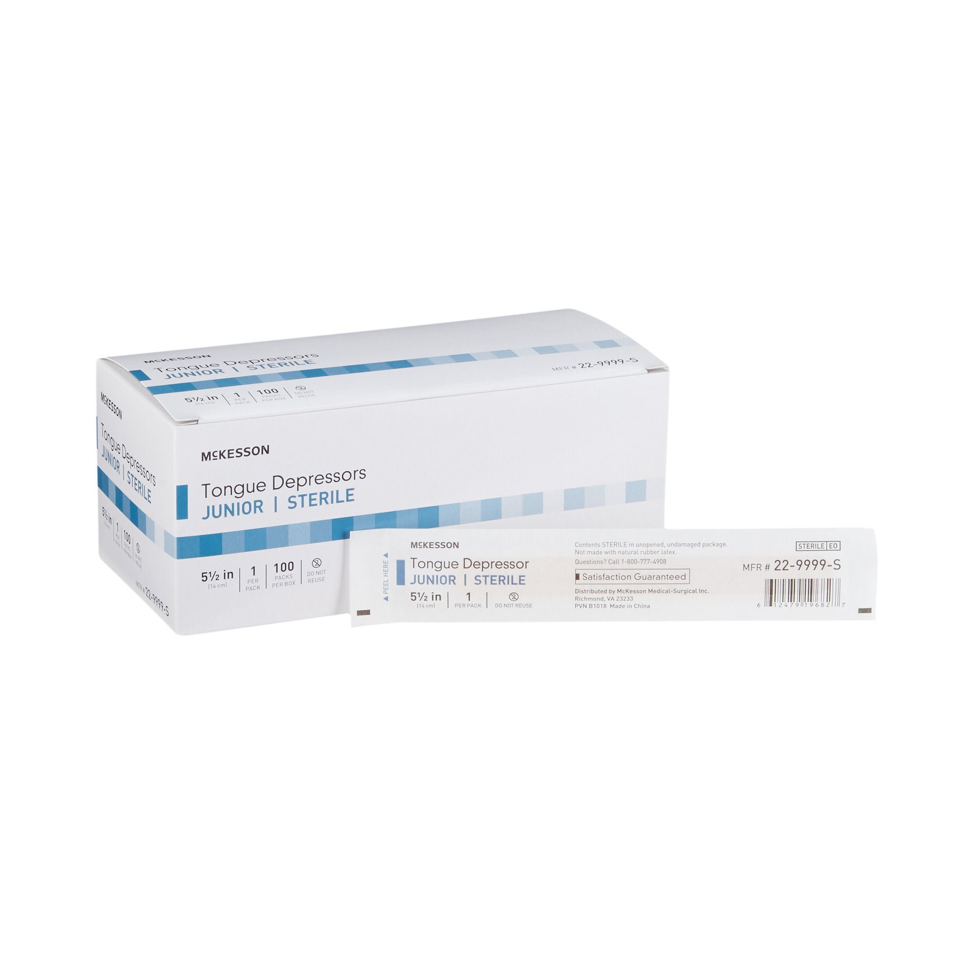 McKesson Tongue Depressor for Pediatric Use, Sterile