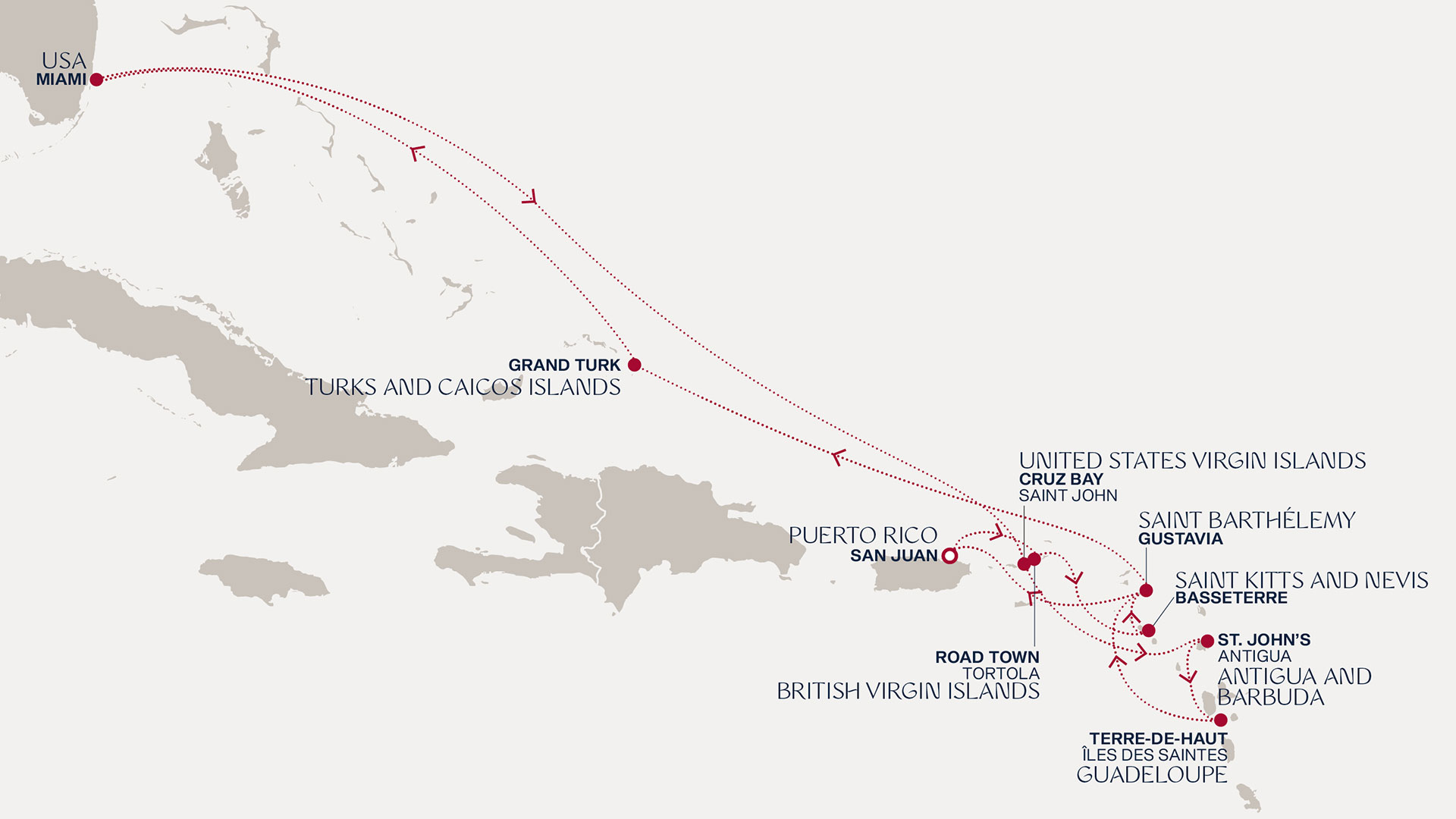 Itinerary map
