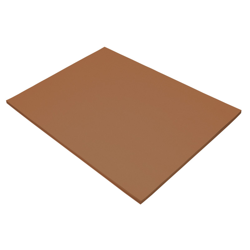 Construction Paper, Heavyweight, Warm Brown, 18" x 24", 50 Sheets