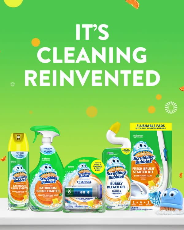 Scrubbing Bubbles Fresh Gel Toilet Cleaning Stamp, Floral Fusion