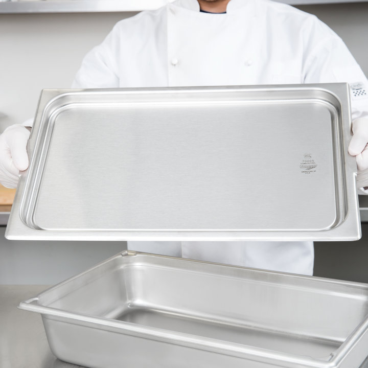 Full-size Super Pan® stainless steel transport pan cover