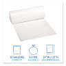 Boardwalk,  LLDPE Liner, 10 gal Capacity, 24 in Wide, 23 in High, 0.4 Mils Thick, White