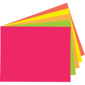 Poster Board, 5 Assorted Colors, Neon, 11" x 14", 5 Sheets