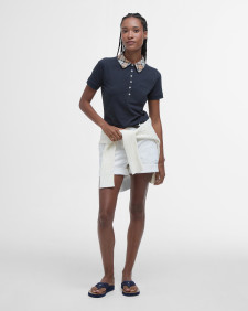 Malvern Short-Sleeved Polo Shirt Navy/Hessian